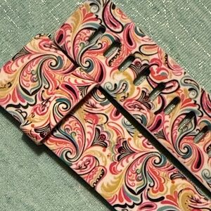 Kades pink and green paisley smartwatch h band for Fitbit Versa EUC